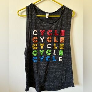 Dark gray cyclebar muscle tank top